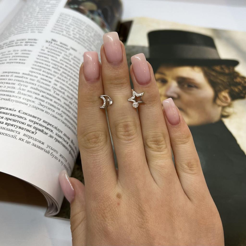 Silver Earrings with Cubic Zirkonia (2137573)