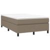 3144411 vidaXL Divan Bed with Mattress Taupe 120x200 Cm Fabric