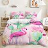 Bed Three-Piece Set Flamingo Series Quilt Cover Digital Printing Kit Two-Piece Set
