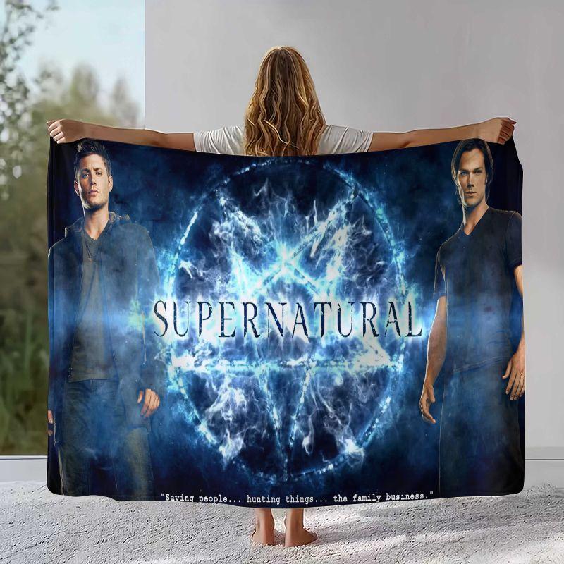 SPN Сверхъестественное Дин Сэм ТВ Фланелевое Одеяло, Ультра Мягкий Теплый Плюшевый Плед для Дома Спальни Кровати Дивана Офиса Кемпинга Пикника