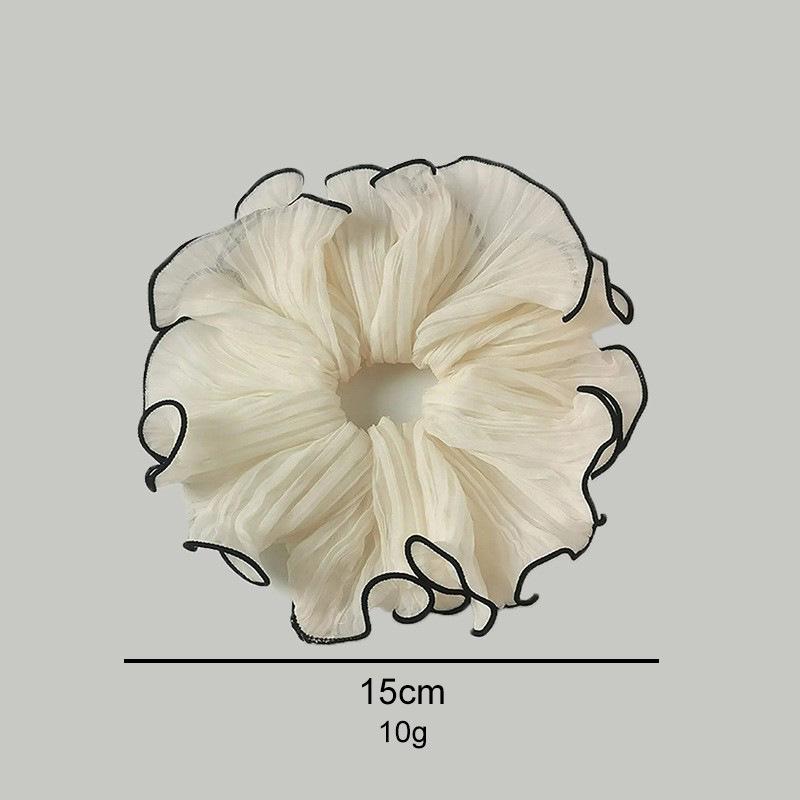 Korean Elegant Pleated Scrunchie: Versatile Hair Tie for Women