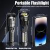 Светодиодный фонарик высокой мощности 2000 лм, встроенный аккумулятор, USB-перезаряжаемый, яркий свет, тактический фонарь, уличный фонарь для кемпинга и пеших прогулок