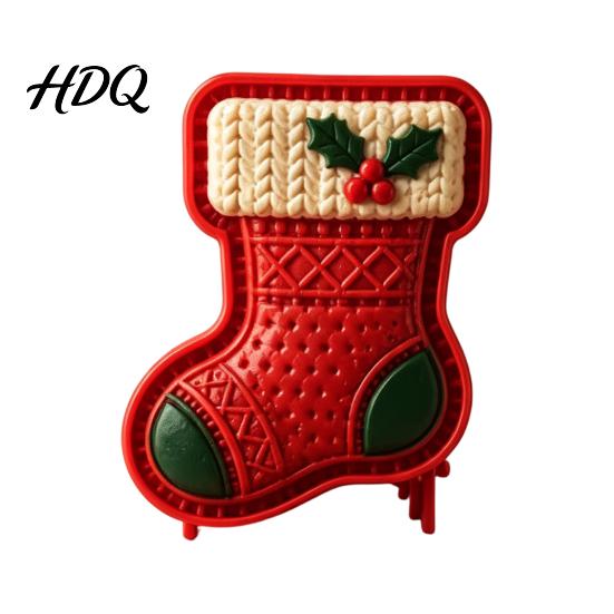 Santa Claus Cookie Press Christmas Mini Pie Mold 3D Relief Embossed Hand Baking Homemade Snack Tools Reusable DIY Dough Mold for Holiday Party