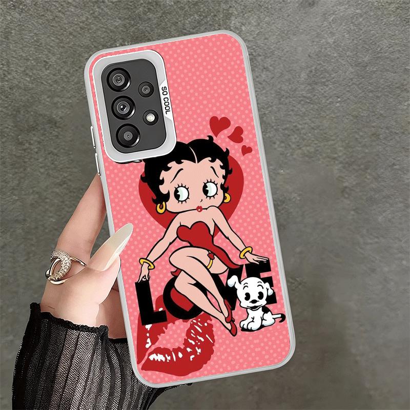 Мягкий чехол для телефона B-Bettys B-Boops Girl для Samsung A17 A16 A15 A14 A13 A57 A56 A55 A54 A53 A37 A36 A35 A34 A33 A26 A25 A24 A23 A5
