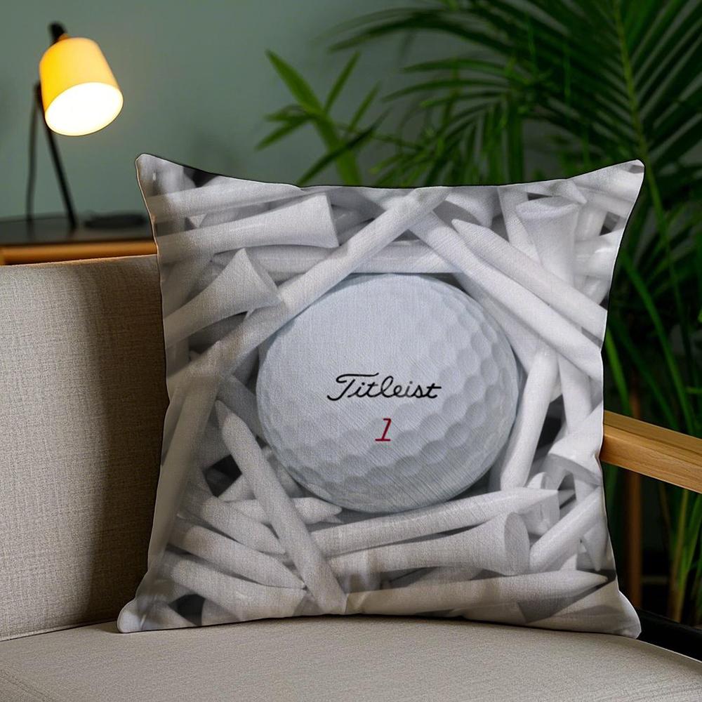 Спортивная наволочка для подушки с изображением гольфа T-Titleists, плюшевая ткань, мягкая, двусторонняя печать, скрытая молния, чехол для диванной подушки, декор для дома