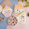 Cute Hand Towel Bread Biscuit Shape Cleaning Cloth Thicken Kitchen Cleaning Rag Soft Bathroom Wipe Towel Home Supplies
