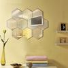 6/12Pcs Hot Art Safety Mirror Wall Sticker Mural Decals Home Decor Geometric Hexagon