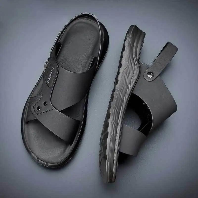 Мужские сандалии Лето 2024 Обувь для мужчин Уличные Стильные Купить Нескользящие Распродажа Дешевая Ликвидация Взрослые Высокое Качество Тренд 39