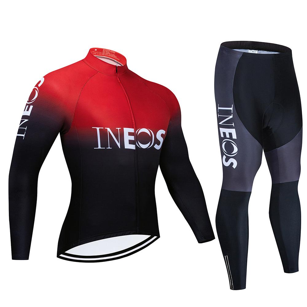 2026 Pro Cycling Jersey Autumn Riding Long Sleeves Men INEOS Cycling Bib Set Bicycle Clothing Spring MBT Breathable Bike Clothes