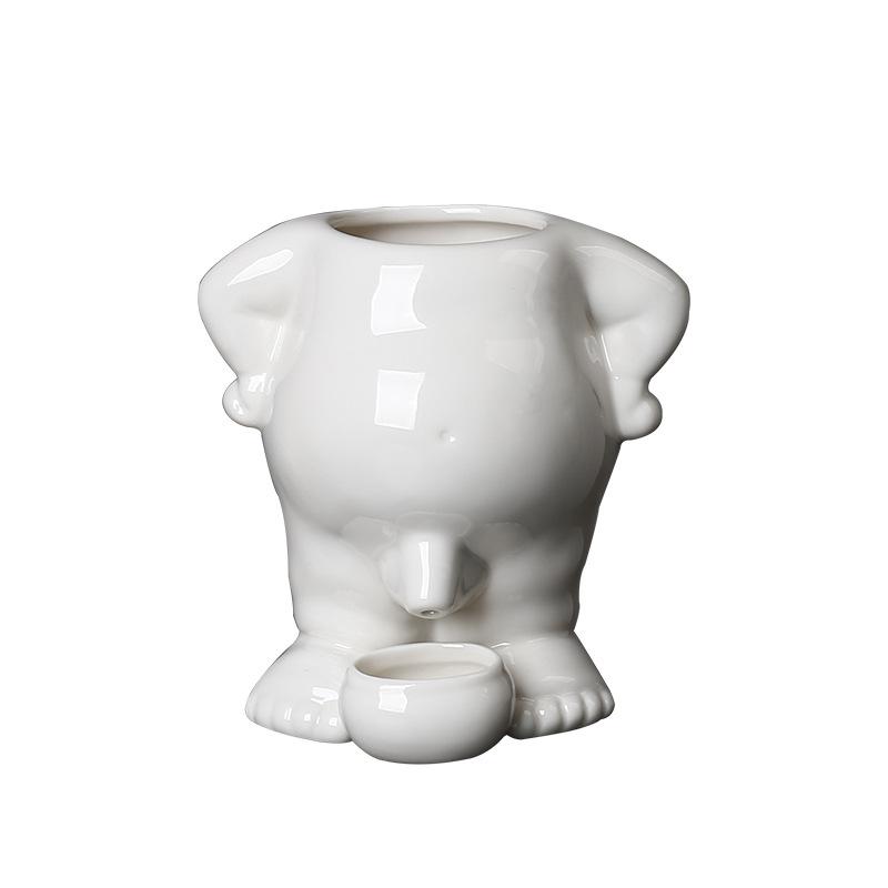 Писающий мальчик Суккулент Керамический цветочный горшок Простой Креативный Настольный Маленький Кактус Цветочная Орнамент