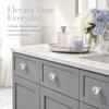 10pcs Flat-top Cabinet Knobs 30mm Diameter Cabinet Door Handles Luxury Glass Drawer Pulls  Closets