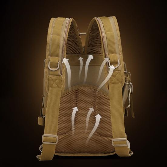 Fishing Backpack Large Capacity Waterproof Oxford Cloth Multi-pockets Outdoor Travel Camping Hiking Hunting Fishing Gear Accessories Storage