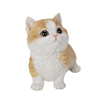 Убия Сидячий Манчкин Кот, Коричневый Табби, 16 х 11 х 14 см, Кукольная Фигурка, Украшение Животное, Садовое Украшение, Кот, H24087-1
