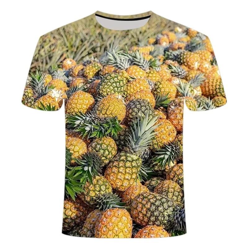 Kids Short Sleeve Tee 3D Watermelon Banana Durian Pineapple Graphic Summer Outdoor Daily Wear Top