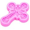 Silicone Mold Fondant Cake Jesus Cross for Reverse Forming Polymer Clay Chocolate Decorating Tools KTY