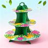 Themed Three-Layer Paper Cake Stand Birthday Cake Dessert Ornament Party Decoration