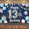 13th Birthday Partys Decoration Backgound Surprise Colorful Glitter Balloon Child Gift Banner Family Photography Props Backdrop