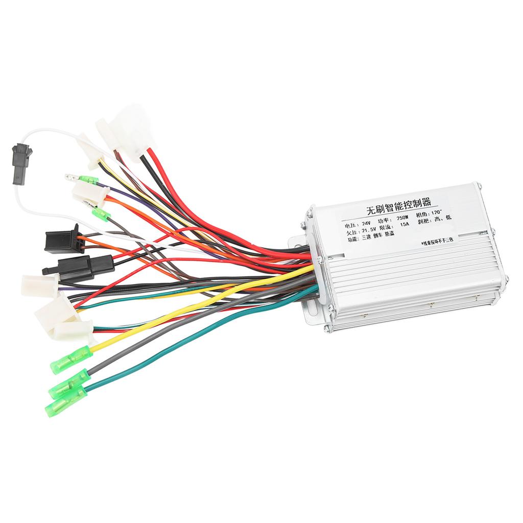 Bicycle Brushless Controller Aluminum Alloy 24V 250W Bike Brushless Speed Controller for Electric Bicycle Scooter