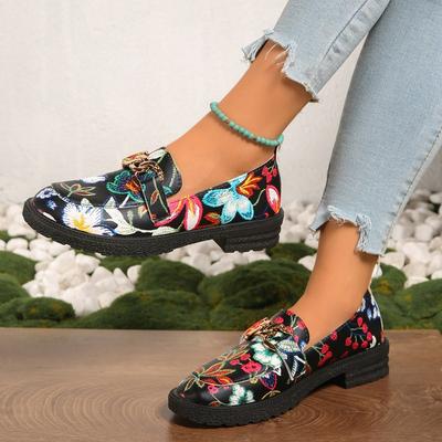 Мода 2025 Бренд Женская обувь Большой размер Женские туфли на высоком каблуке Мода Металлическая отделка Повседневная Новая печать Удобные Легкие каблуки Женщины