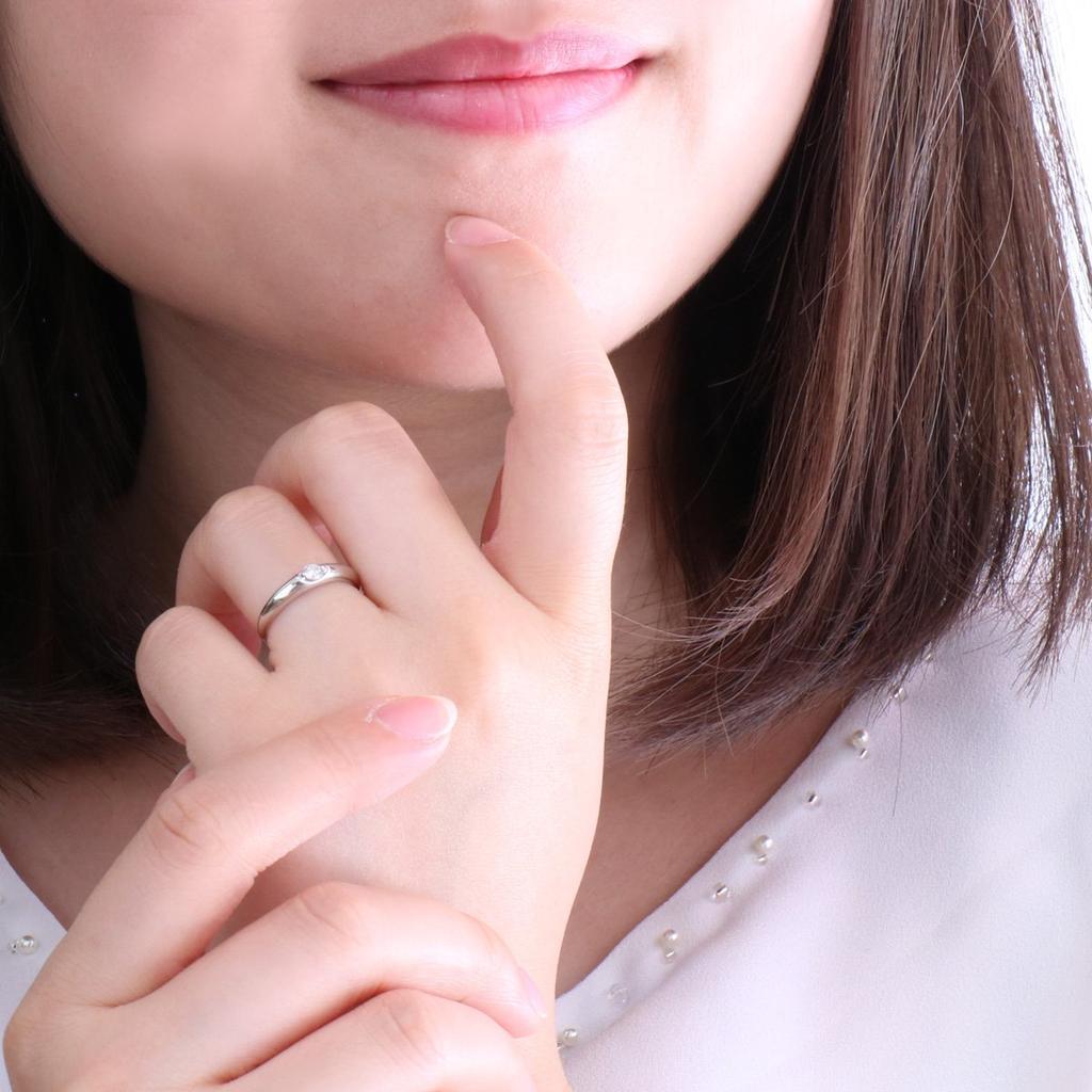 SUEHIRO Diamond Carat Wedding Engagement Ring 0.1 Ring, Platinum, Ring,