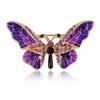 Модная брошь-бабочка Lanhao - Разноцветный сплав с бриллиантами, Универсальный женский аксессуар