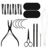 Hair Extensions Tool Kit Pro Hair Extension Pliers Kit Wefting Extensions Hair Loop Tool Seam Ripper Microlink Pliers