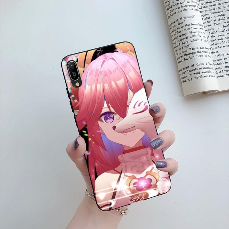 Чехол для телефона Genshin Impact Yae Miko для Huawei Mate 40 30 20 10 Pro Lite Nova 9 8 5T Y7p Y7, мягкий черный чехол для телефона