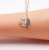 Personalized Geometric Pendant Copper Drip Oil Bag Boat Pendant Necklace Fashion Woman Jewelry For Birthday Party Daily Wear