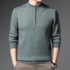 Мужской пуловер с высоким воротником, утолщенный, трендовый, молодежный, вязаный, зимний, костюм для папы, мужская одежда