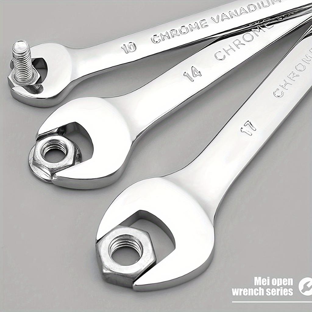 Набор из 14 комбинированных ключей, двухцелевые метрические и стандартные механические ключи с диапазоном 8 мм - 24 мм, компактный ящик для хранения