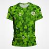 3D-принт Plant Lucky Grass Clovers Graphic T Shirts Men Casual Short Sleeve O Neck Mens Tee Tops Oversize T Shirt Men