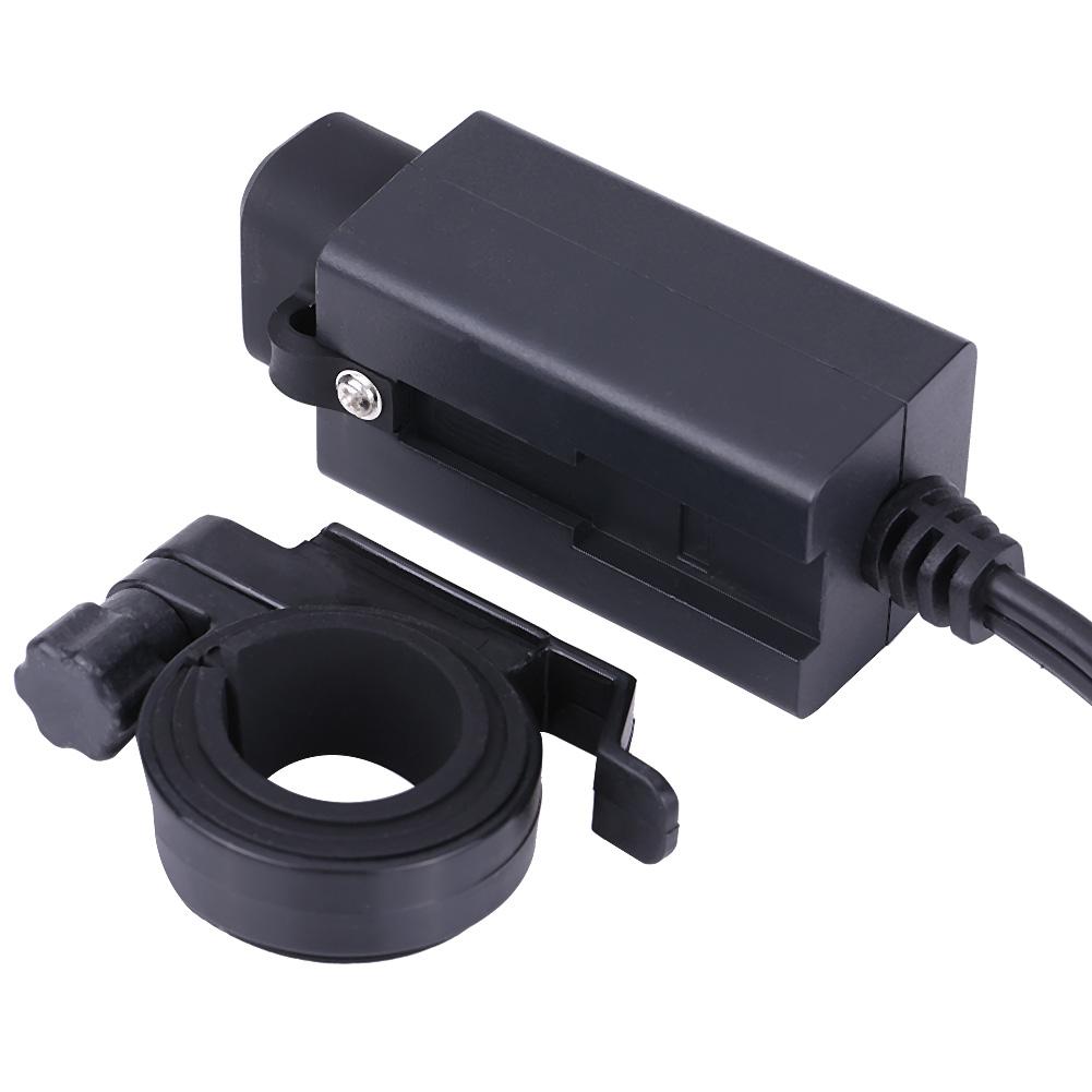 Universal Motorcycle SAE To Dual USB Waterproof Phone GPS Charger Kit Cable Adapter Inline Fuse