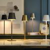 Rechargeable 3 Color Stepless Dimming Desk Lamp 1800mAh Portable LED Desk Lamp for Restaurant Bedroom Bars Home Patio Outdoor