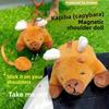 Cartoon Plush Capybara Wallet Earphone Bag Keychain Small Decorations Pendant