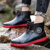 2025 новые модные дождевые ботинки мужская одежда трендовая модная одежда взрыв плюшевые теплые дождевые ботинки мужская обувь