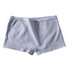 Women Underpants Seamless Mid Waist Cotton Solid Color Stretchy Boxers Anti-exposure Moisture-wicking Briefs Daily