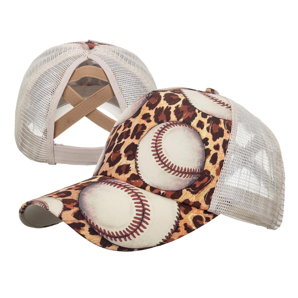 New Baseball Leopard Print Horizontal Bar Net Cap Baseball Cap Sun Hat