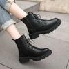 New Martin Boots Women's British Style Summer Thin Breathable Versatile Platform Locomotive Short Boots Spring and Autumn Single Boots