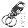 YINKE Key Chain, Carabiner, Car, Motorcycle, Keyring, One-Touch, Durable, Stylish, Lightweight, Easy To Install, Black, Men's