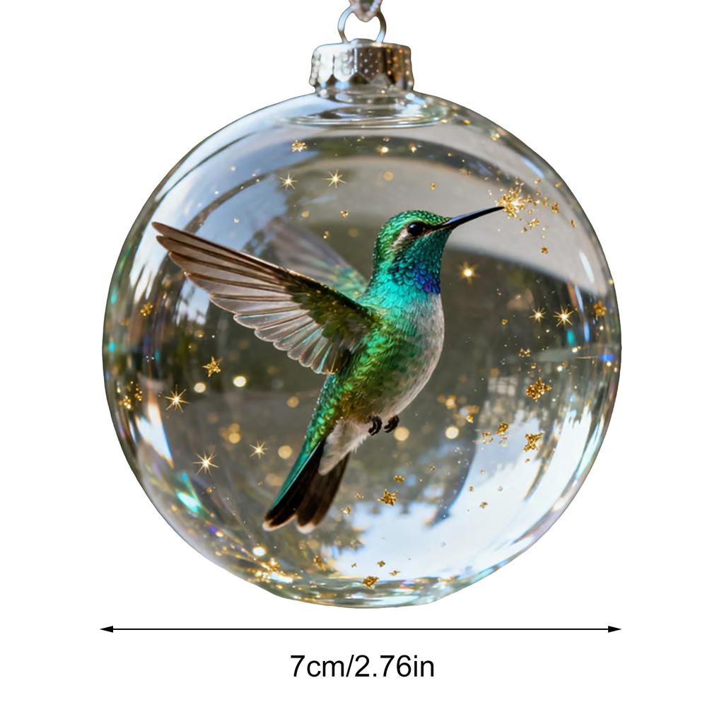 Рождественское украшение из хрустального стекла «Птицы природы», ПВХ птица, стеклянное дерево, прозрачные украшения, подвеска для елки для праздничного декора
