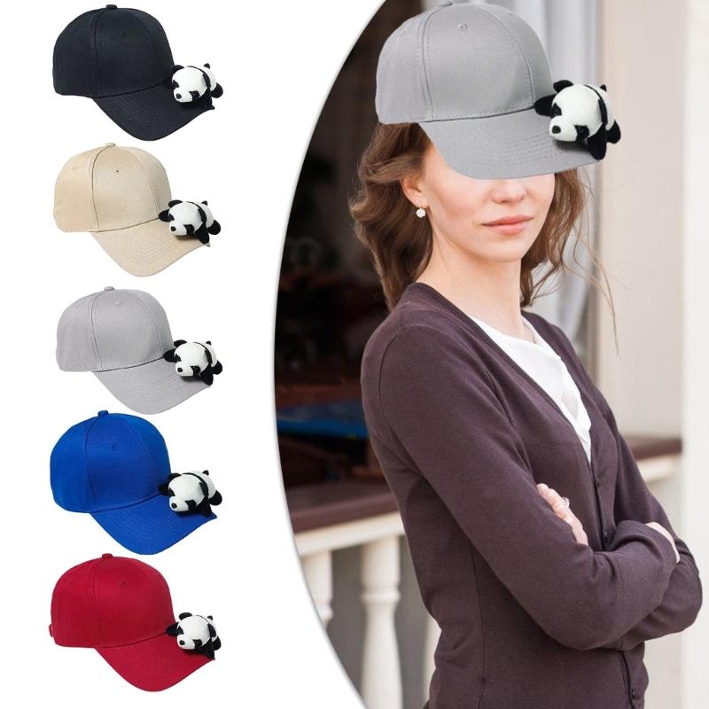Популярные куклы-панды Бейсболки для подростков и взрослых Дышащая хлопковая бейсболка Регулируемая кепка для повседневной носки Спортивная кепка