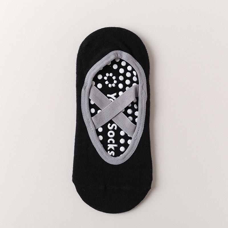 Женские нескользящие силиконовые носки для йоги с перекрестными ремешками - Идеально подходят для летних занятий фитнесом и пилатесом в помещении