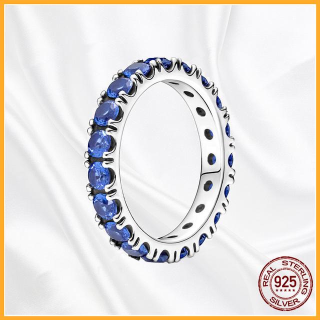 Подлинное 925 пробы стерлингового серебра штабелируемое сердце ромашка цветок сверкающее кольцо для женщин оригинальные 925 пробы серебряные кольца ювелирные изделия подарок