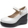 8,5 см Маленький размер 32-43 Модные туфли на плоской платформе с танкеткой Женские туфли Мэри Джейн Осенние туфли на высоком каблуке для офисного режима для мам