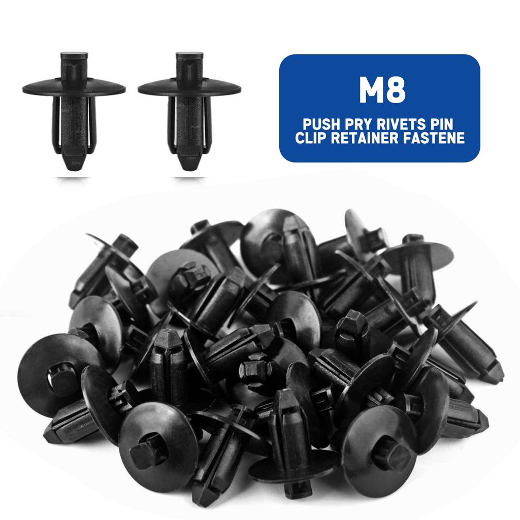 Xislet 120pcs Plastic Fender Clips Body Rivets for UTV ATV Motorcycle Sport Bike Push