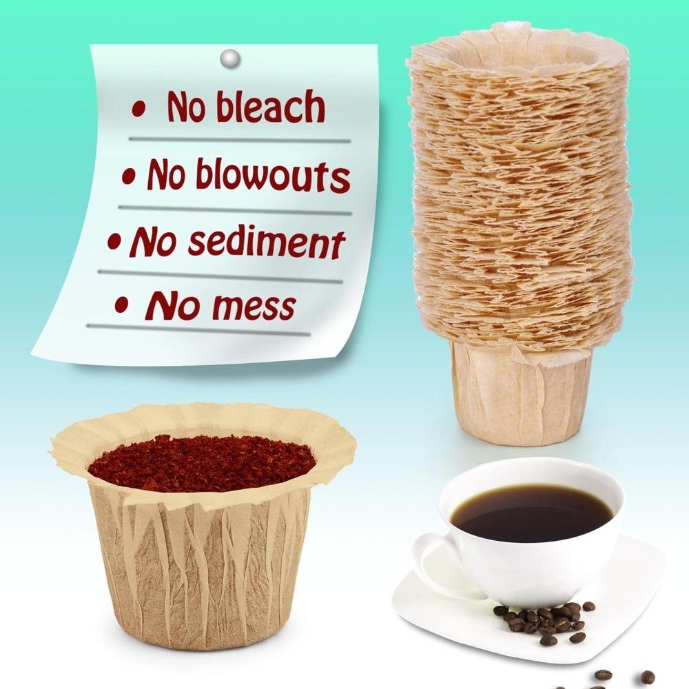 50/100 Pcs Natural Disposable Coffee Paper Filters K Cup Paper Filters  for Most Reusable K Cup Pods