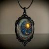 Sun Moon Style Halloween Necklace Flower Pattern Rope Chain Necklace  Jewelry Accessories