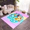 Bluey's Bus Adventure Themed Anti-Slip Rugs - Polyester Home Decor, Suitable for Bedrooms, Living Rooms, Doorways, Studios, and Decorations