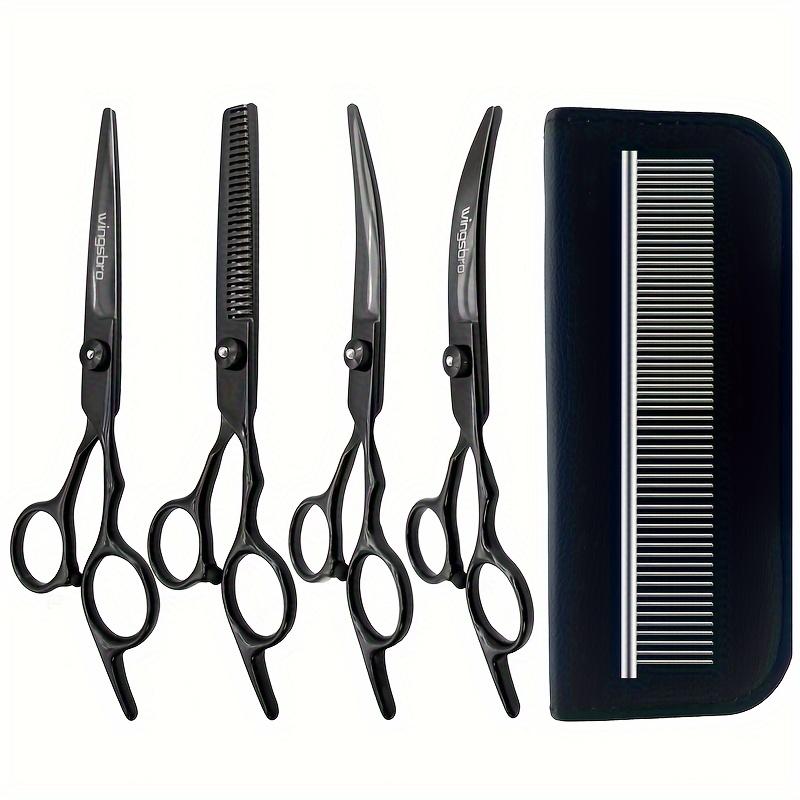 6.5" черный профессиональный набор ножниц для груминга собак прямые ножницы изогнутые филировочные ножницы