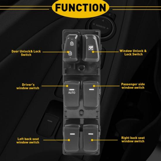 Для Hyundai 2011-2015 Sonata Передний Левый Водительский Сторонний Главный Переключатель Стеклоподъемника
